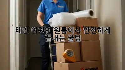 태안 이원면 원룸이사? 안전하게 끝내는 꿀팁!